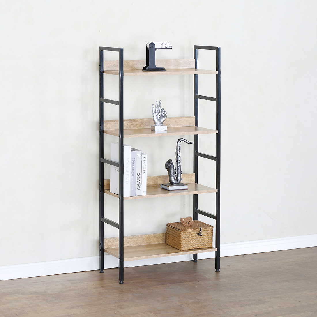 Librero&nbsp;4 Estantes CLK Metal / Melamina