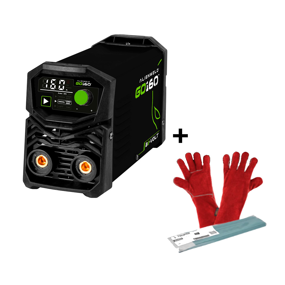 Inversor Alienweld GO160 + Guantes Para Soldar + 1KG De Soldadura Truper