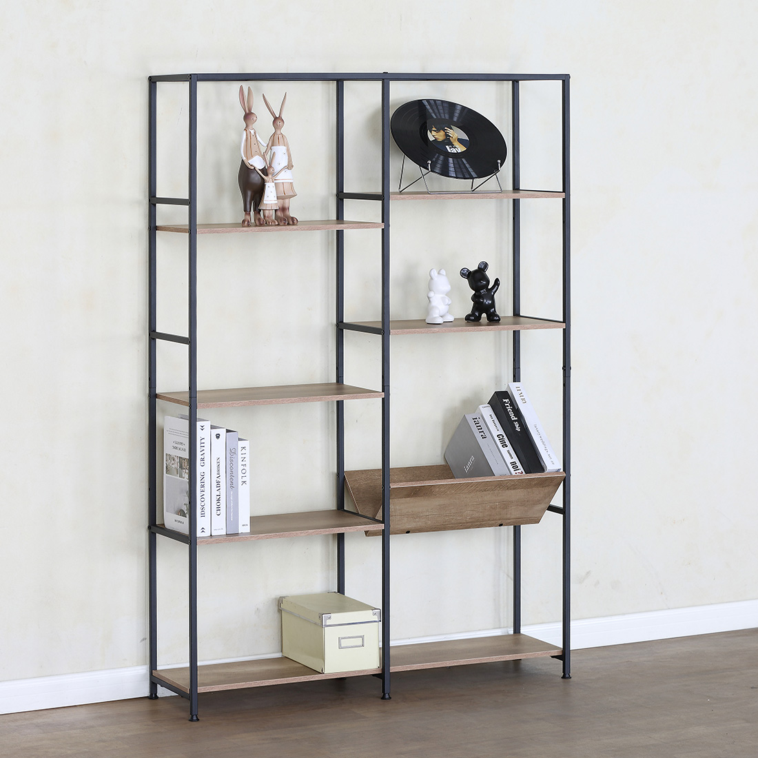 Librero Doble 4 Estantes CLK