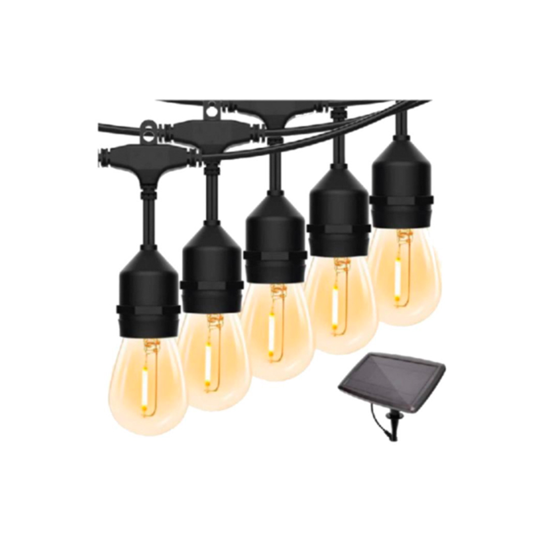 Extensión Luces Solar Ilukon 15 Metros,15 Bombillos 