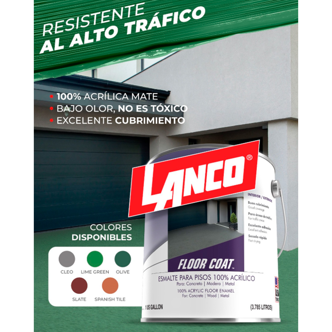 Pintura Lanco para Pisos Olive ​