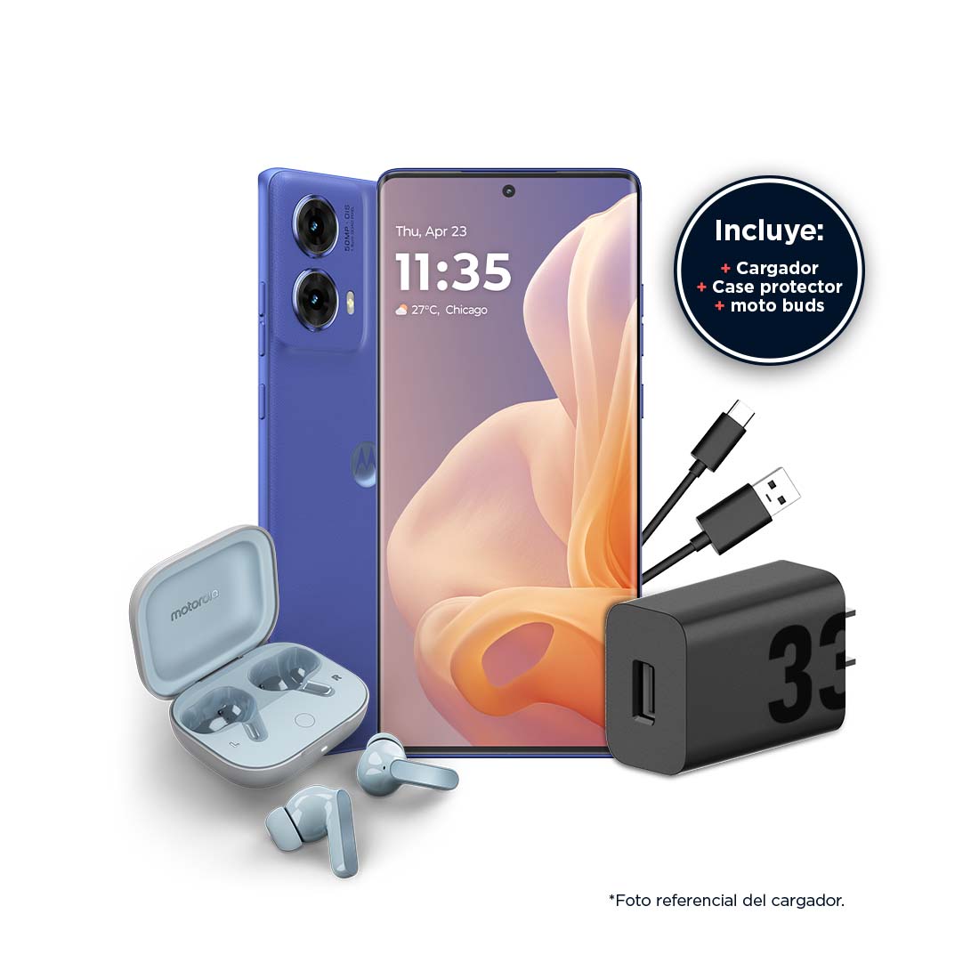 Celular Motorola G85 256 GB Azul + BUDS 