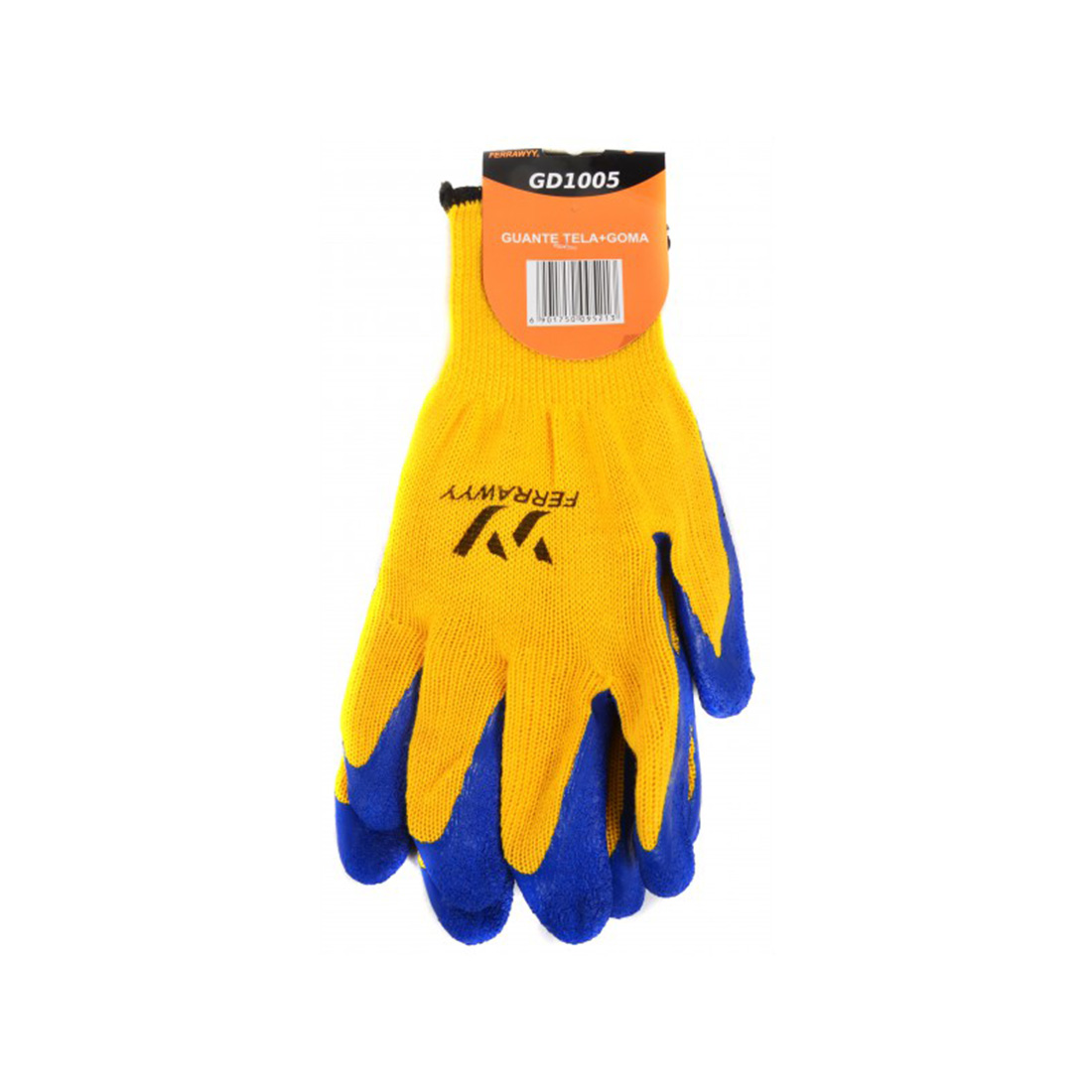 Guantes Amarillo Azul Caucho 