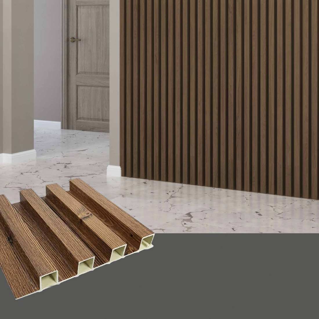 Tablilla Decorativa Plastimex  3 Canales Canela​