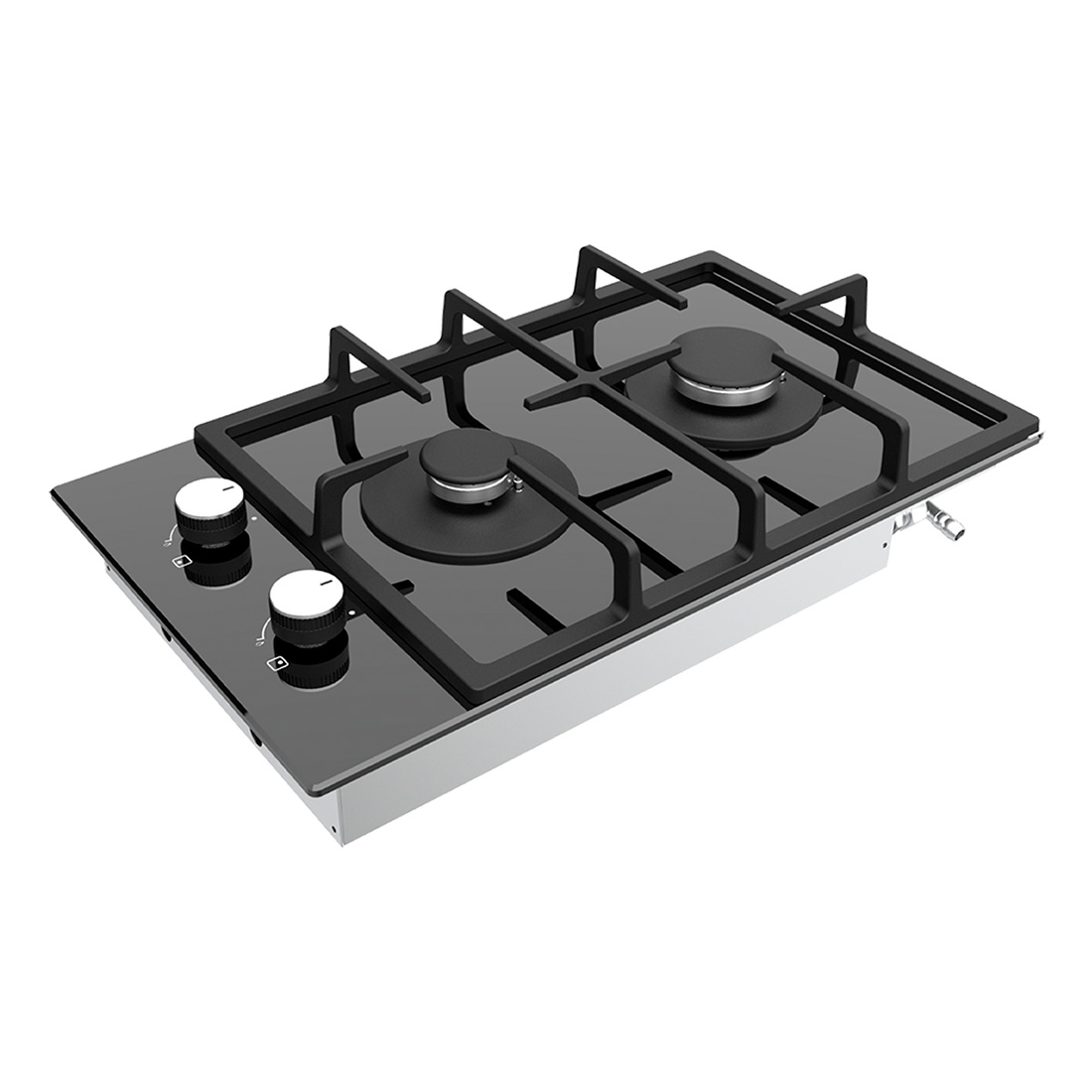 Plantilla Gas CLK 2 Quemadores Vidrio Empotrar